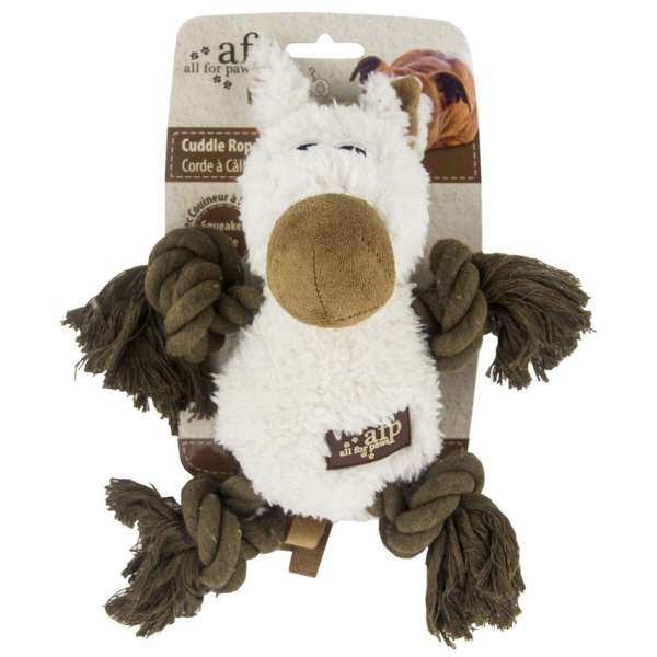 All for Paws Cuddle Rope mit Seil und Lammfell-Hundespielzeug & Sport-Fresspack.de
