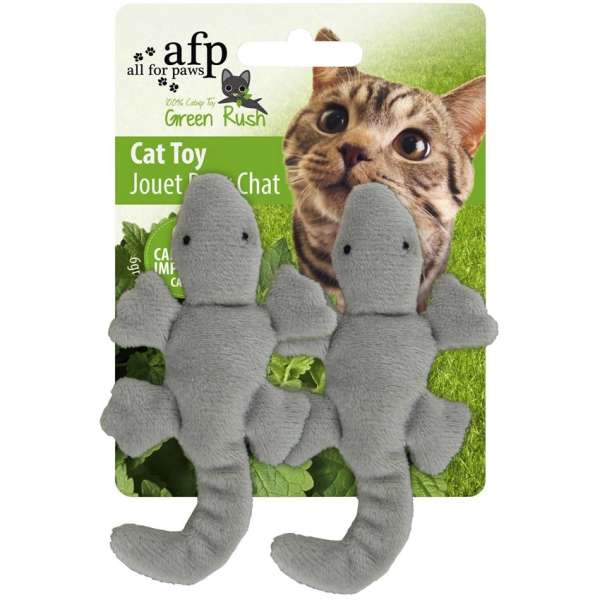 All for Paws Green Rush Gecko-Catnip- & Baldrian-Spielzeug-Fresspack.de
