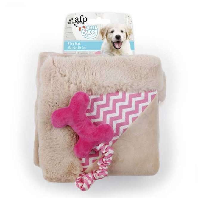 All for Paws Little Buddy - Welpenspielmatte Play Mat Rosa-Puppy-Spielzeug-Fresspack.de