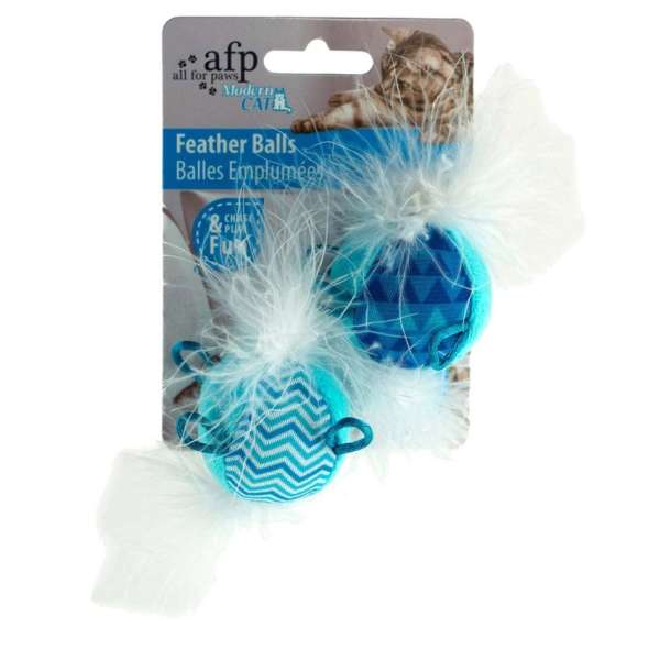 All for Paws Modern Cat Feather Ball-Katzenbälle-Fresspack.de
