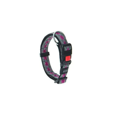 Karlie Art Joy Plus Halsband RHOMBUS - Pink - 45-55cm x 25mm-Nylonhalsbänder-Fresspack.de
