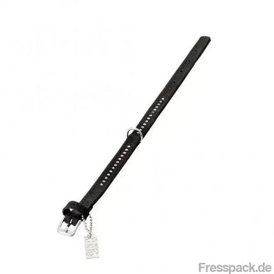 Karlie Buffalo Strass-Halsband - Schwarz 1-reihig, 24cm/10mm-Lederhalsbänder-Fresspack.de