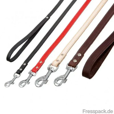 Karlie RONDO Leine genietet - Natur, 100cm/20mm-Lederleinen-Fresspack.de