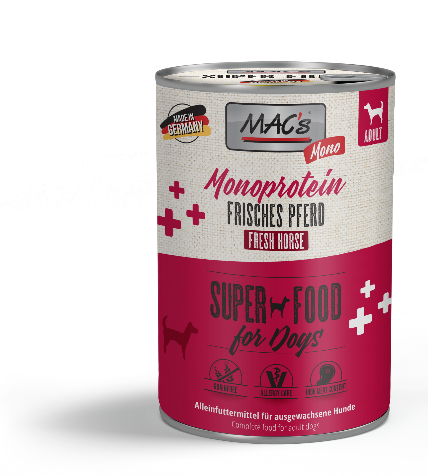 MAC's DOG - Mono Frisches Pferd 400gD-Alleinfuttermittel-Fresspack.de