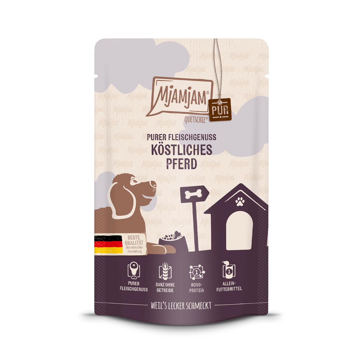 MjAMjAM Dog - Pferd pur 125gP-Alleinfuttermittel-Fresspack.de