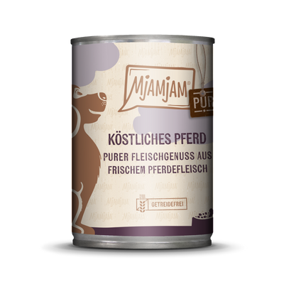 MjAMjAM Dog - Pferd pur 400gD-Alleinfuttermittel-Fresspack.de