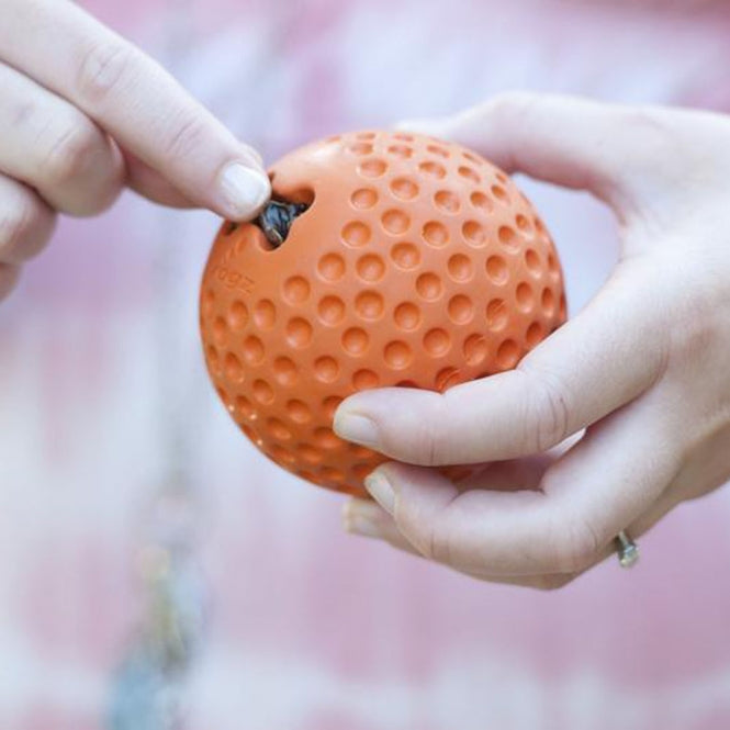 ROGZ GUMZ Hundeball, 4,9 cm - befüllbar - rosa-Hundebälle-Fresspack.de