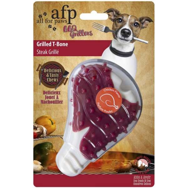 All for Paws BBQ Grillers aus TPR mit Hähnchenduft - Grilled Chicken Leg-Hundespielzeug & Sport-Fresspack.de