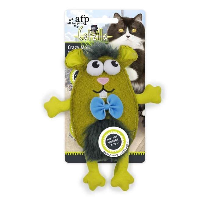 All for Paws Catzilla Crazy Mouse extra großes Katzenspielzeug-Katzenspielmäuse-Fresspack.de