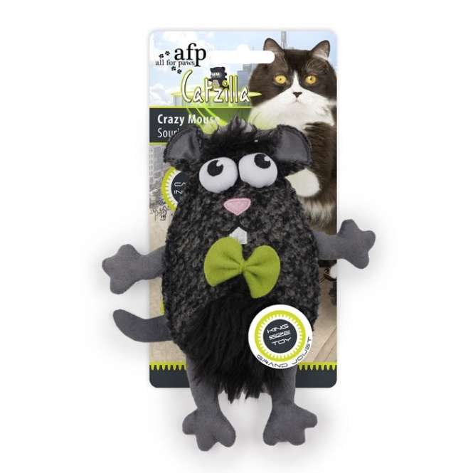 All for Paws Catzilla Crazy Mouse extra großes Katzenspielzeug-Katzenspielmäuse-Fresspack.de
