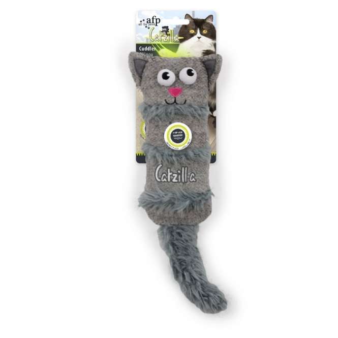 All for Paws Catzilla Cuddler extra großes Katzenspielzeug-Catnip- & Baldrian-Spielzeug-Fresspack.de