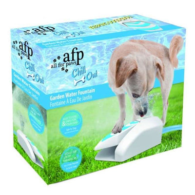 All for Paws Chill Out Gartenbrunnen inkl. Druckregler-Futterspender & Tränken-Fresspack.de