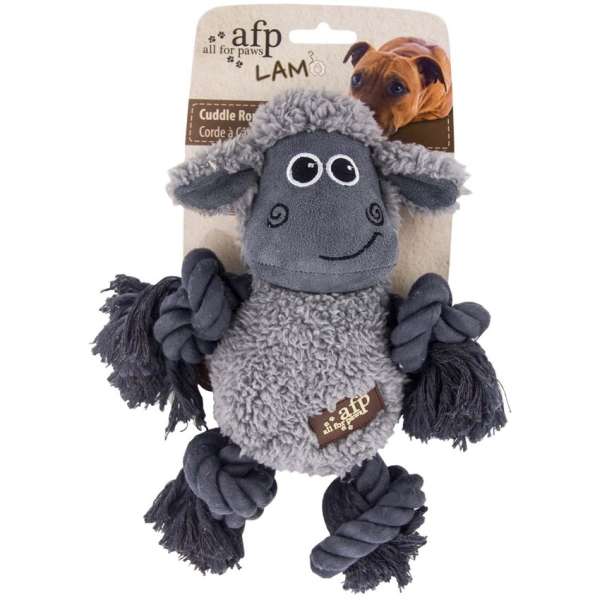 All for Paws Cuddle Rope mit Seil und Lammfell-Hundespielzeug & Sport-Fresspack.de