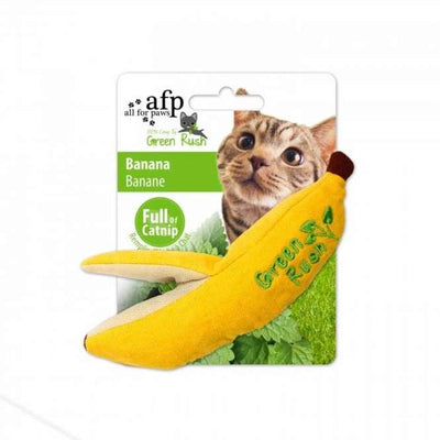 All for Paws Green Rush Banana Katzenspielzeug mit Catnip-Catnip- & Baldrian-Spielzeug-Fresspack.de