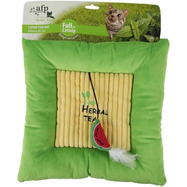 All for Paws Green Rush Catnip Fun Mat-Catnip- & Baldrian-Spielzeug-Fresspack.de