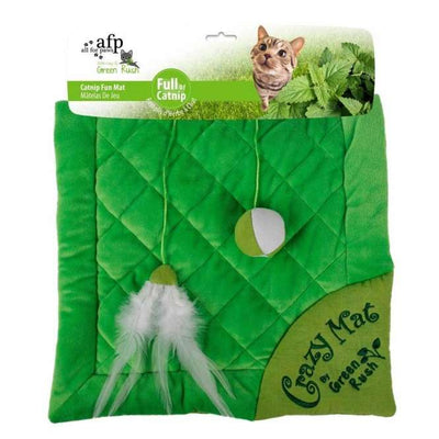 All for Paws Green Rush Crazy Cat Mat-Catnip- & Baldrian-Spielzeug-Fresspack.de