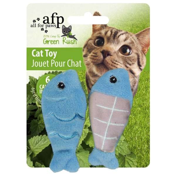 All for Paws Green Rush Fische 2 Stück-Spielzeug - Sortimente-Fresspack.de