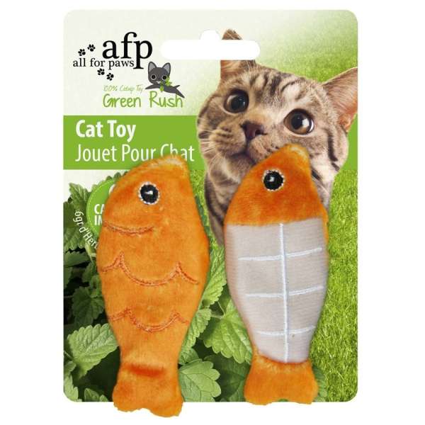 All for Paws Green Rush Fische 2 Stück-Spielzeug - Sortimente-Fresspack.de