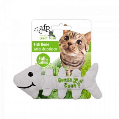 All for Paws Green Rush Fish Bones-Catnip- & Baldrian-Spielzeug-Fresspack.de