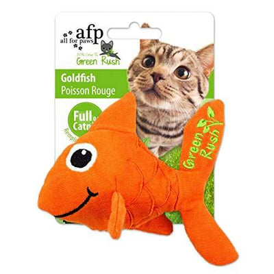 All for Paws Green Rush Goldfish-Catnip- & Baldrian-Spielzeug-Fresspack.de