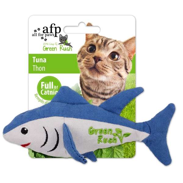 All for Paws Green Rush Tuna-Catnip- & Baldrian-Spielzeug-Fresspack.de