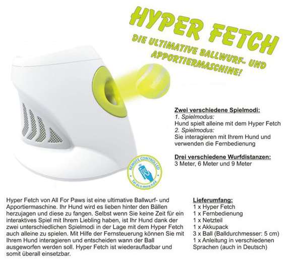 All for Paws Hyper Fetch Ballwurfmaschine-Hundewurfspielzeug-Fresspack.de