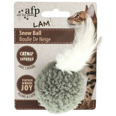 All for Paws Lammfell Ball-Catnip- & Baldrian-Spielzeug-Fresspack.de