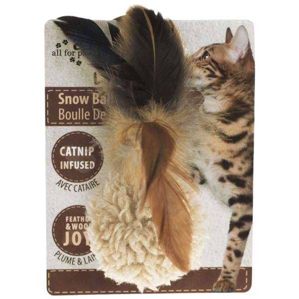 All for Paws Lammfell Ball-Catnip- & Baldrian-Spielzeug-Fresspack.de