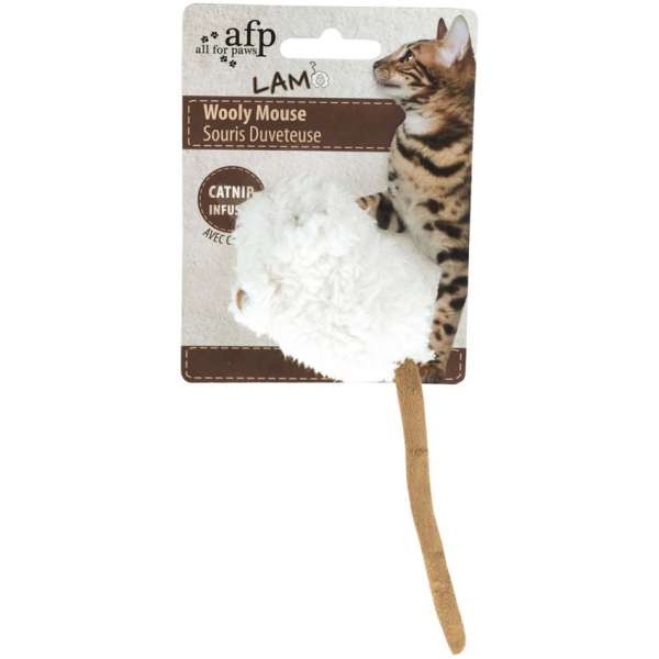 All for Paws Lammfell Maus mit Mäusesound-Katzenspielmäuse-Fresspack.de