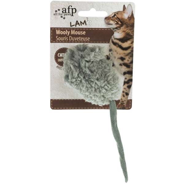 All for Paws Lammfell Maus mit Mäusesound-Katzenspielmäuse-Fresspack.de