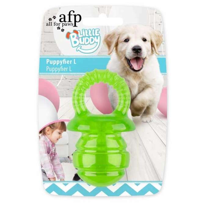 All for Paws Little Buddy - Puppyfier Grün - Large-Puppy-Spielzeug-Fresspack.de