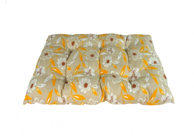 CARBONE Hundekissen Bomba, 60 x 100 cm - Blumen-gelb-Hundebetten & Hundekissen-Fresspack.de