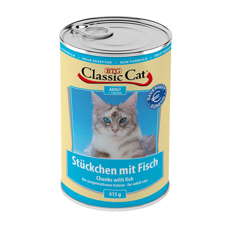 Classic Cat Stückchen mit Fisch 415gD-Alleinfuttermittel-Fresspack.de