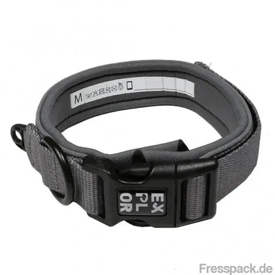 Duvoplus EXPLOR Ultimate Fit Comfy Halsband Safety - Silver Reflective - M - 39-44cm-Nylonhalsbänder-Fresspack.de