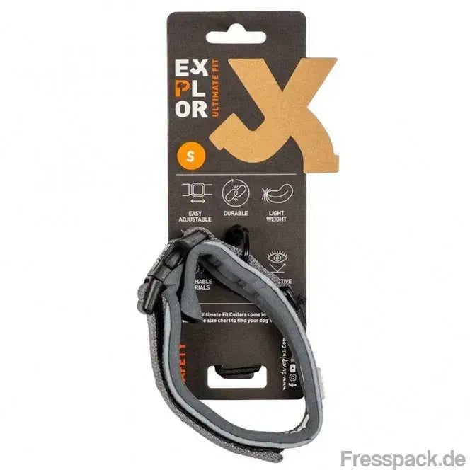 Duvoplus EXPLOR Ultimate Fit Comfy Halsband Safety - Silver Reflective - XS - 30-33cm-Nylonhalsbänder-Fresspack.de