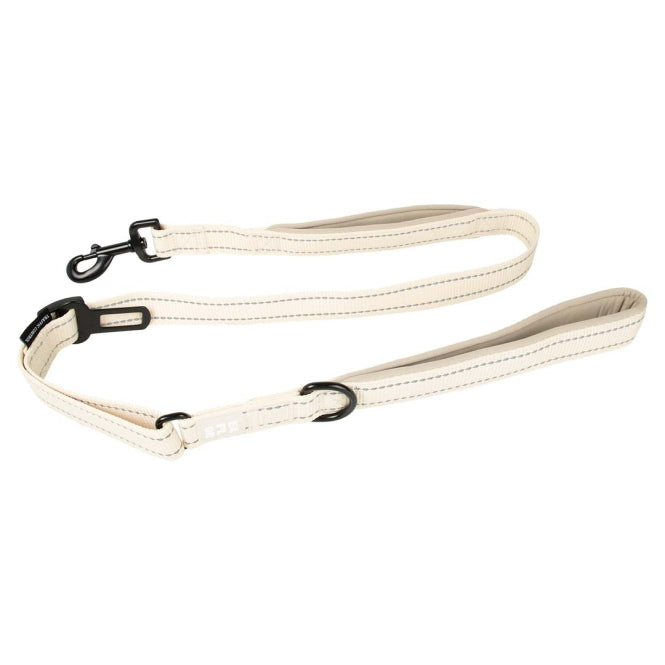 Duvoplus EXPLOR Ultimate Fit On-The-Road-Leine Fashion - antique white - 130cm - 25mm-Nylonleinen-Fresspack.de