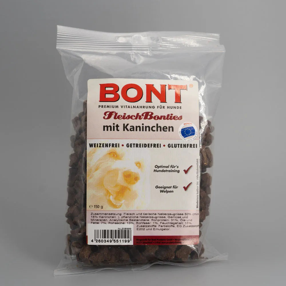 Fleisch-Bonties Kaninchen 150g-Ergänzungsfuttermittel-Fresspack.de
