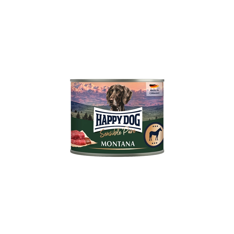 Happy Dog Pure Montana Pferd 200gD-Alleinfuttermittel-Fresspack.de