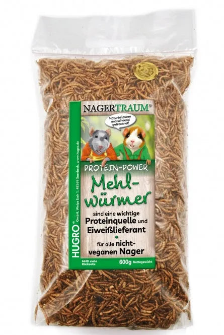 Hugro Mehlwürmer 600g-Zwerg-/Hamster-Fresspack.de