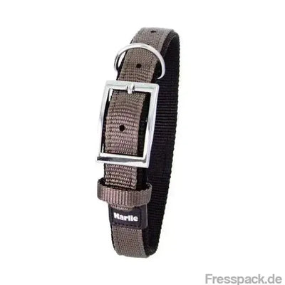 Karlie ASP Halsband mit Zugentlastung, doubliert - Grau/Schwarz - 65cm/40mm-Nylonhalsbänder-Fresspack.de