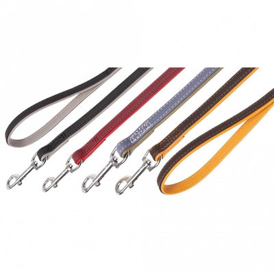 Karlie Vintage Trend Leine - Schwarzbraun/Grau - 110cm / 14mm-Lederleinen-Fresspack.de