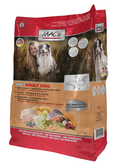 MAC's DOG Soft Huhn & Lachs 1,5kg-Alleinfuttermittel-Fresspack.de