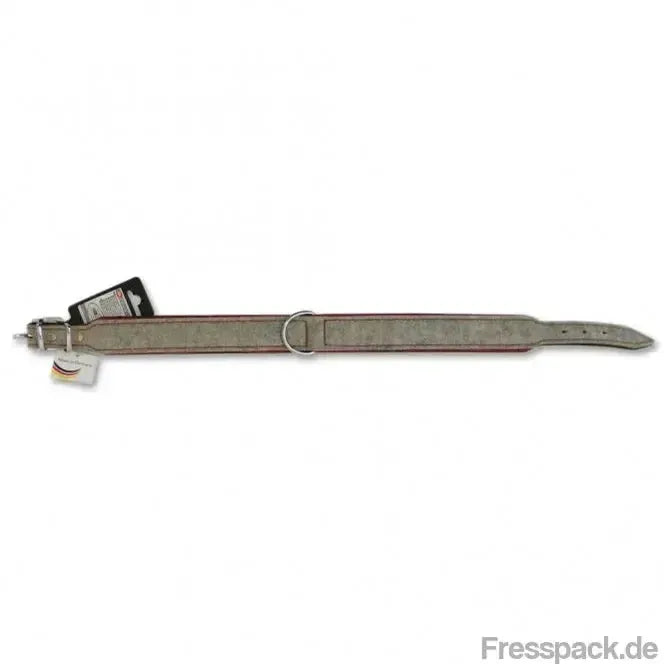 More4Dogs Halsband Rindsleder/Filz - 36-40 cm-Weitere Halsbänder-Fresspack.de