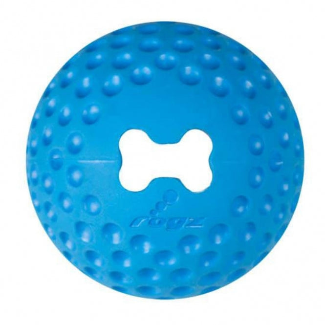 ROGZ GUMZ Hundeball, 4,9 cm - befüllbar - blau-Hundebälle-Fresspack.de