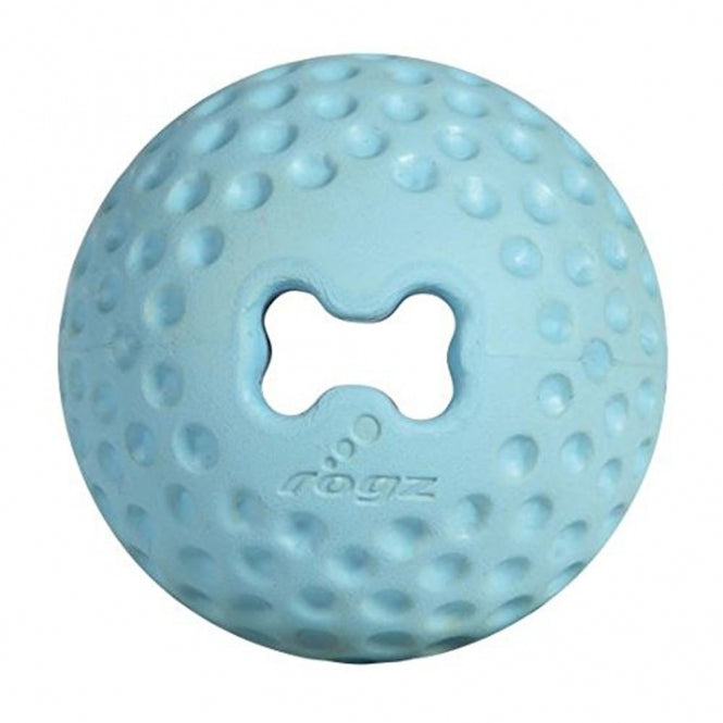 ROGZ GUMZ Hundeball, 4,9 cm - befüllbar - hellblau-Hundebälle-Fresspack.de