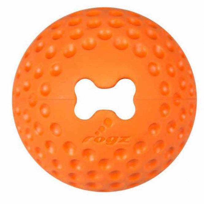 ROGZ GUMZ Hundeball, 4,9 cm - befüllbar - orange-Hundebälle-Fresspack.de