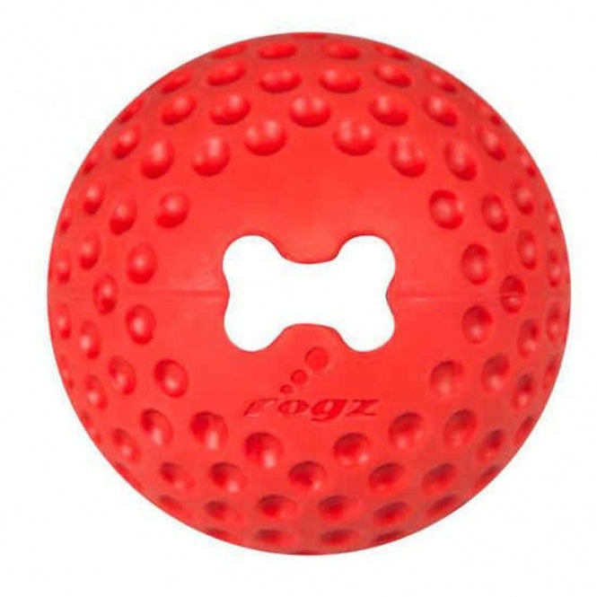 ROGZ GUMZ Hundeball, 4,9 cm - befüllbar - rot-Hundebälle-Fresspack.de