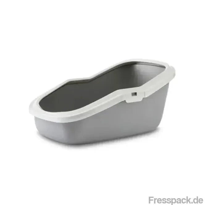 Savic Katzentoilette Aseo - grau/weiß-Katzentoiletten-Fresspack.de