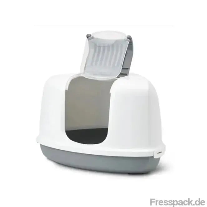 Savic Katzentoilette Nestor Corner- weiß/grau-Katzentoiletten-Fresspack.de
