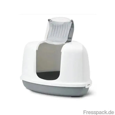 Savic Katzentoilette Nestor Corner- weiß/grau-Katzentoiletten-Fresspack.de